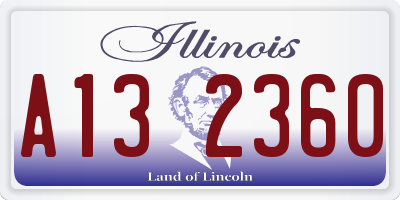 IL license plate A132360