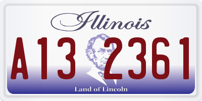 IL license plate A132361