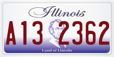 IL license plate A132362