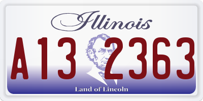 IL license plate A132363