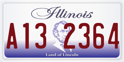 IL license plate A132364