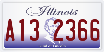 IL license plate A132366