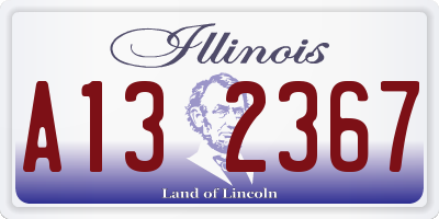 IL license plate A132367