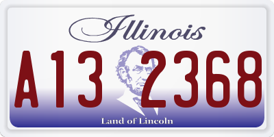 IL license plate A132368