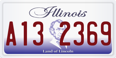IL license plate A132369