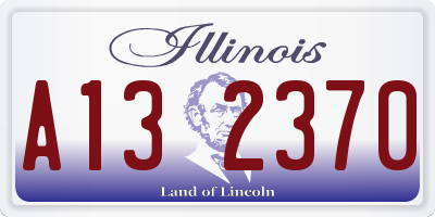 IL license plate A132370