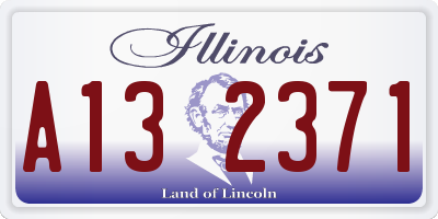 IL license plate A132371