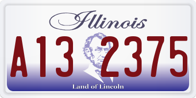 IL license plate A132375