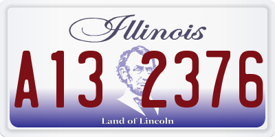 IL license plate A132376