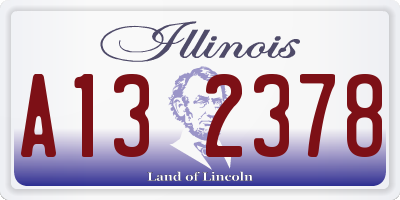 IL license plate A132378