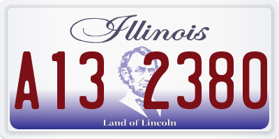IL license plate A132380