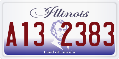 IL license plate A132383