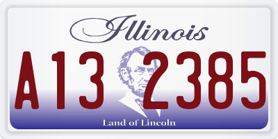 IL license plate A132385