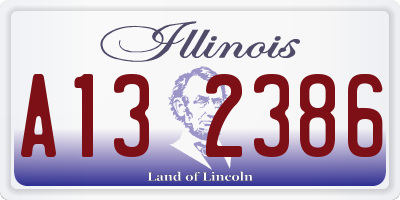 IL license plate A132386