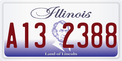 IL license plate A132388