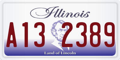 IL license plate A132389
