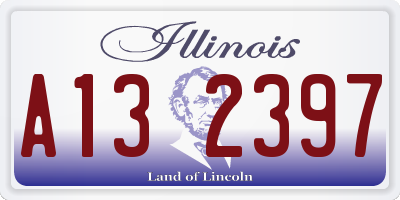 IL license plate A132397