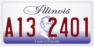 IL license plate A132401