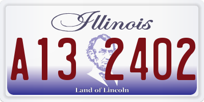 IL license plate A132402