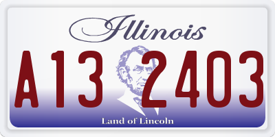 IL license plate A132403
