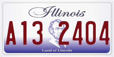IL license plate A132404