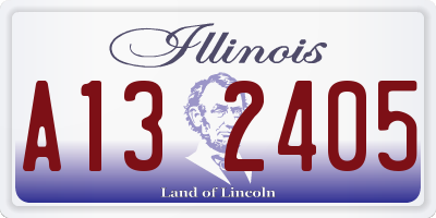 IL license plate A132405
