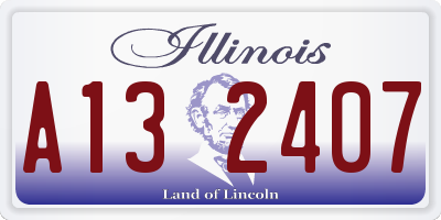 IL license plate A132407