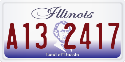 IL license plate A132417