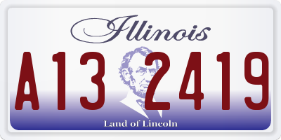 IL license plate A132419