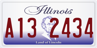 IL license plate A132434