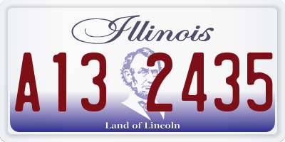 IL license plate A132435