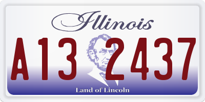 IL license plate A132437