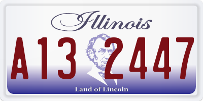 IL license plate A132447