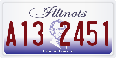 IL license plate A132451