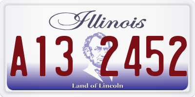 IL license plate A132452