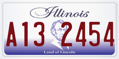 IL license plate A132454