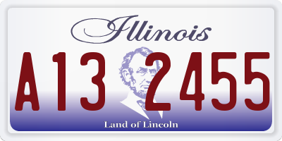 IL license plate A132455