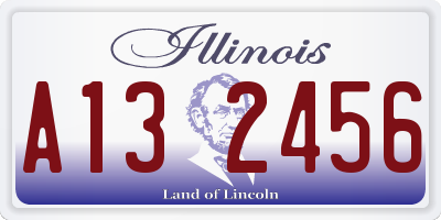 IL license plate A132456