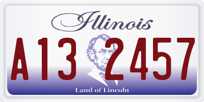 IL license plate A132457