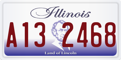 IL license plate A132468