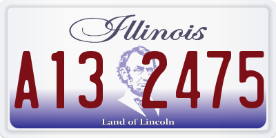 IL license plate A132475