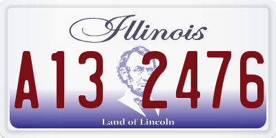 IL license plate A132476