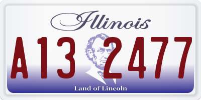 IL license plate A132477
