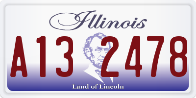 IL license plate A132478
