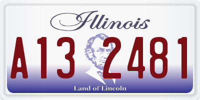 IL license plate A132481