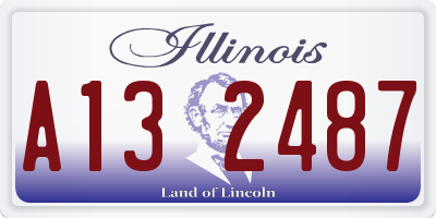 IL license plate A132487