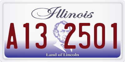 IL license plate A132501