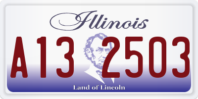 IL license plate A132503