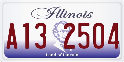 IL license plate A132504