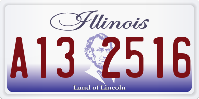 IL license plate A132516